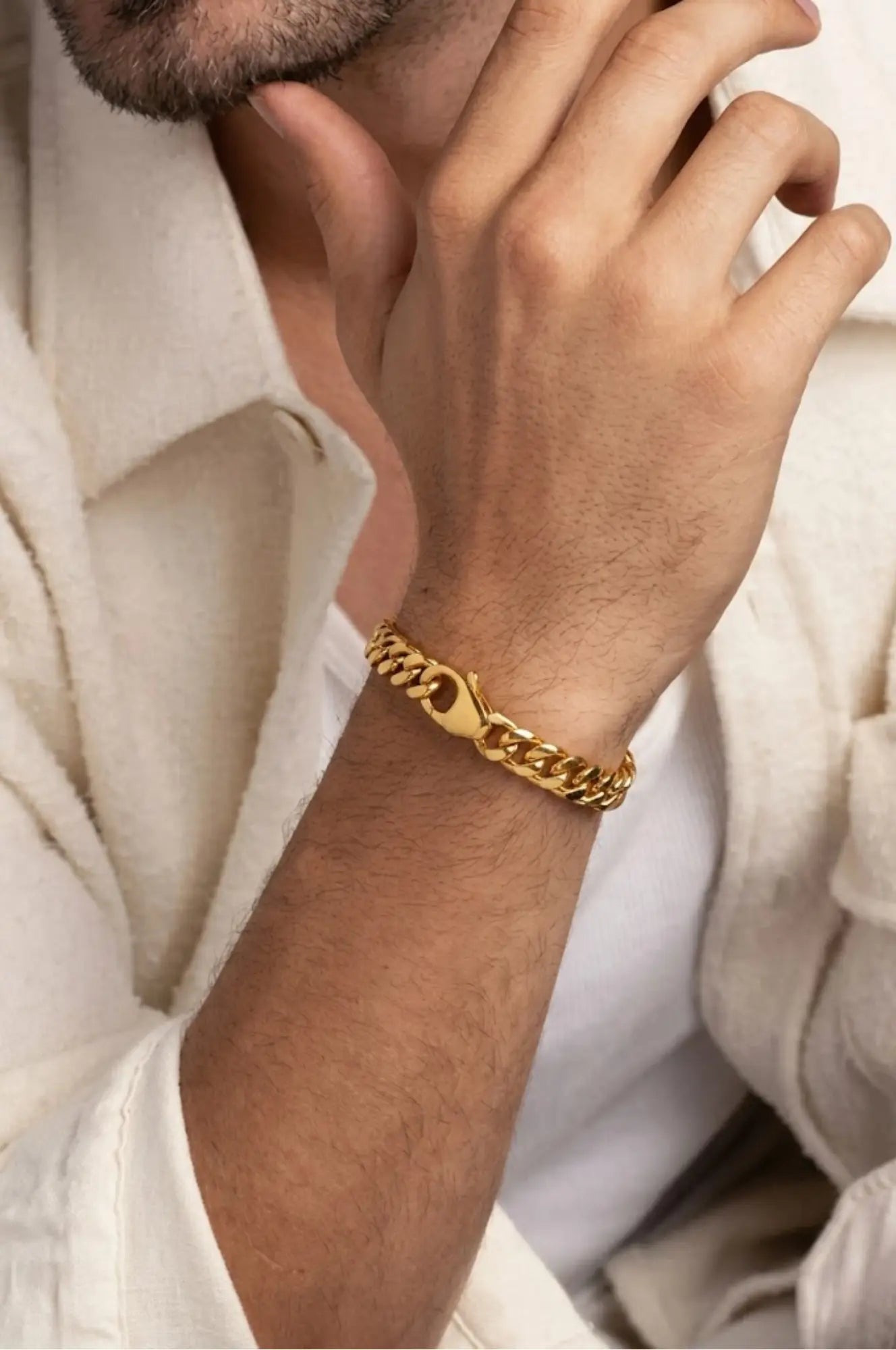 18K Gold Filled Heavyweight Cuban Link Bracelet (12mm) – Flat-Bevel Gold Curb Link Bracelet for Men & Women